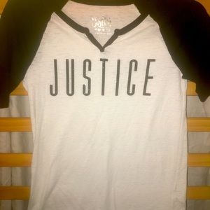 Girls justice baseball tee